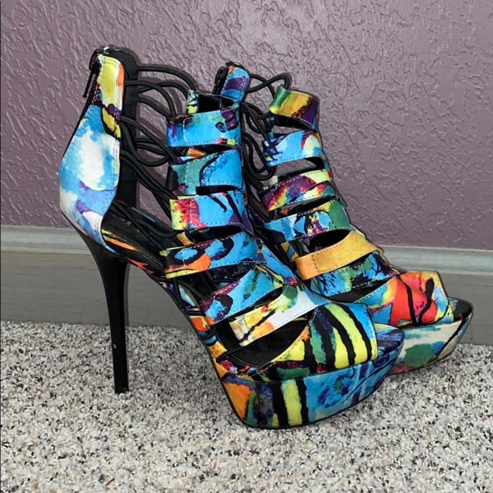 Multi colored heels